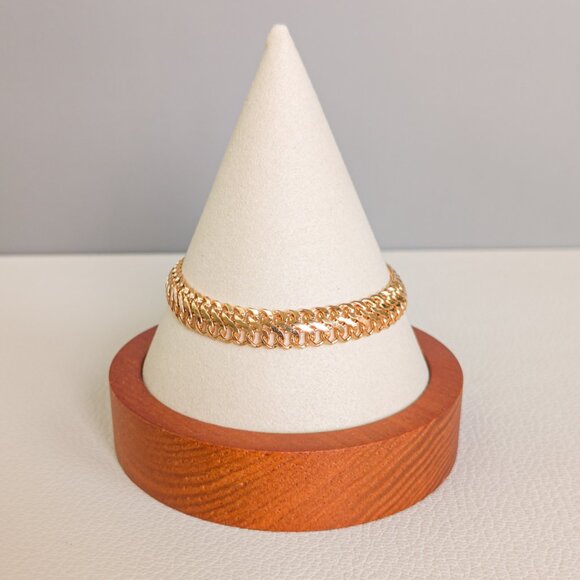 Italian 14k Gold Flexible Link Bracelet - Picture 3 of 15